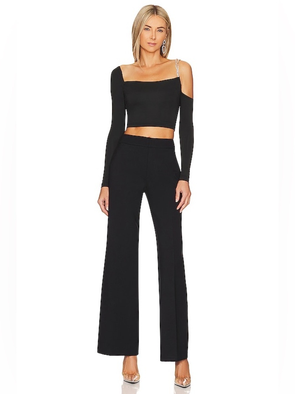SPANX Perfect Fit Ponte Wide Leg Trousers , sz : large short